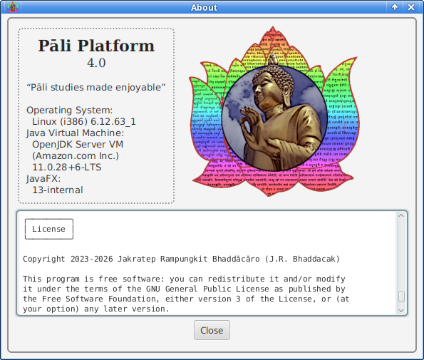 Pāli Platform 4's About