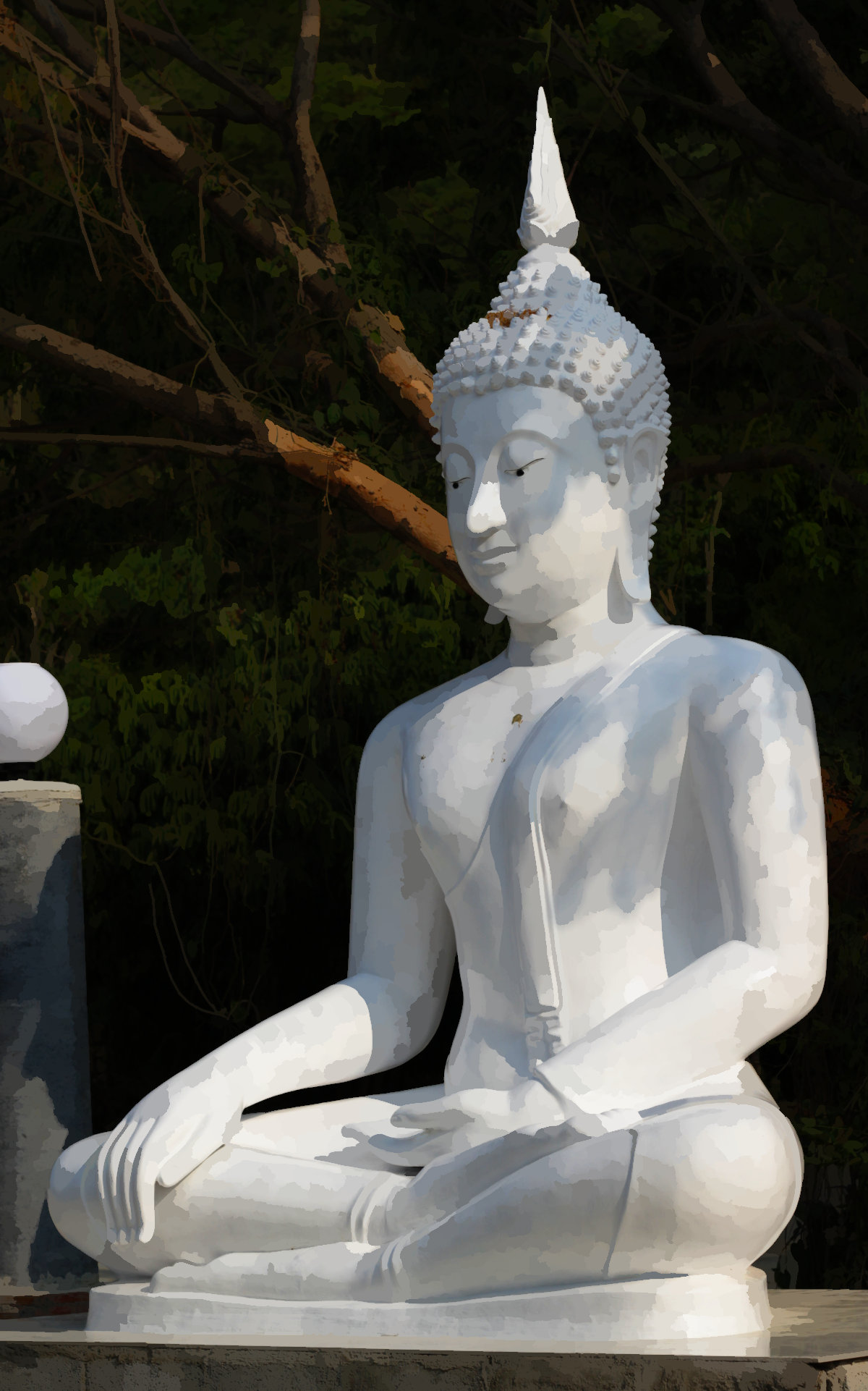 A big white Buddha