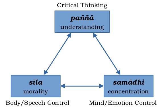 Triangular model of the threefold training