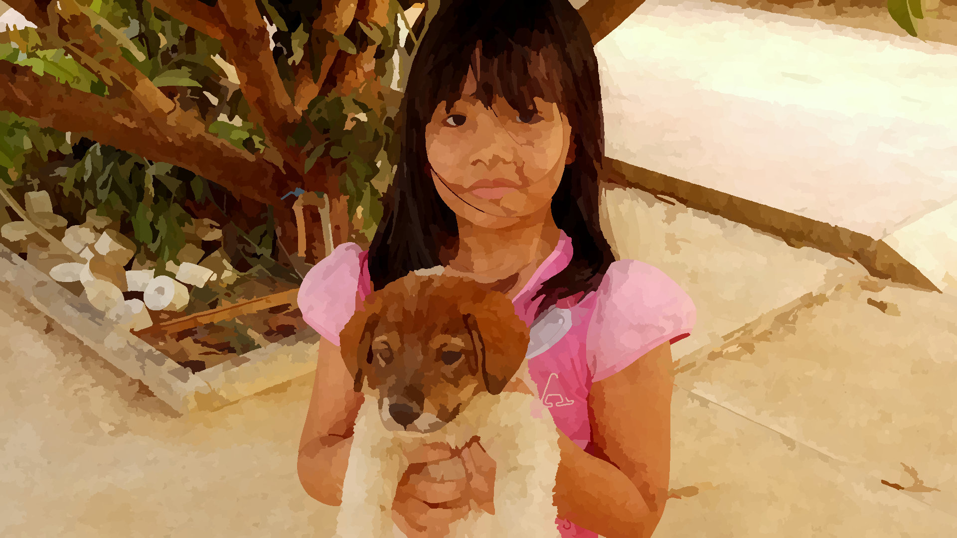 A girl and a dog 3