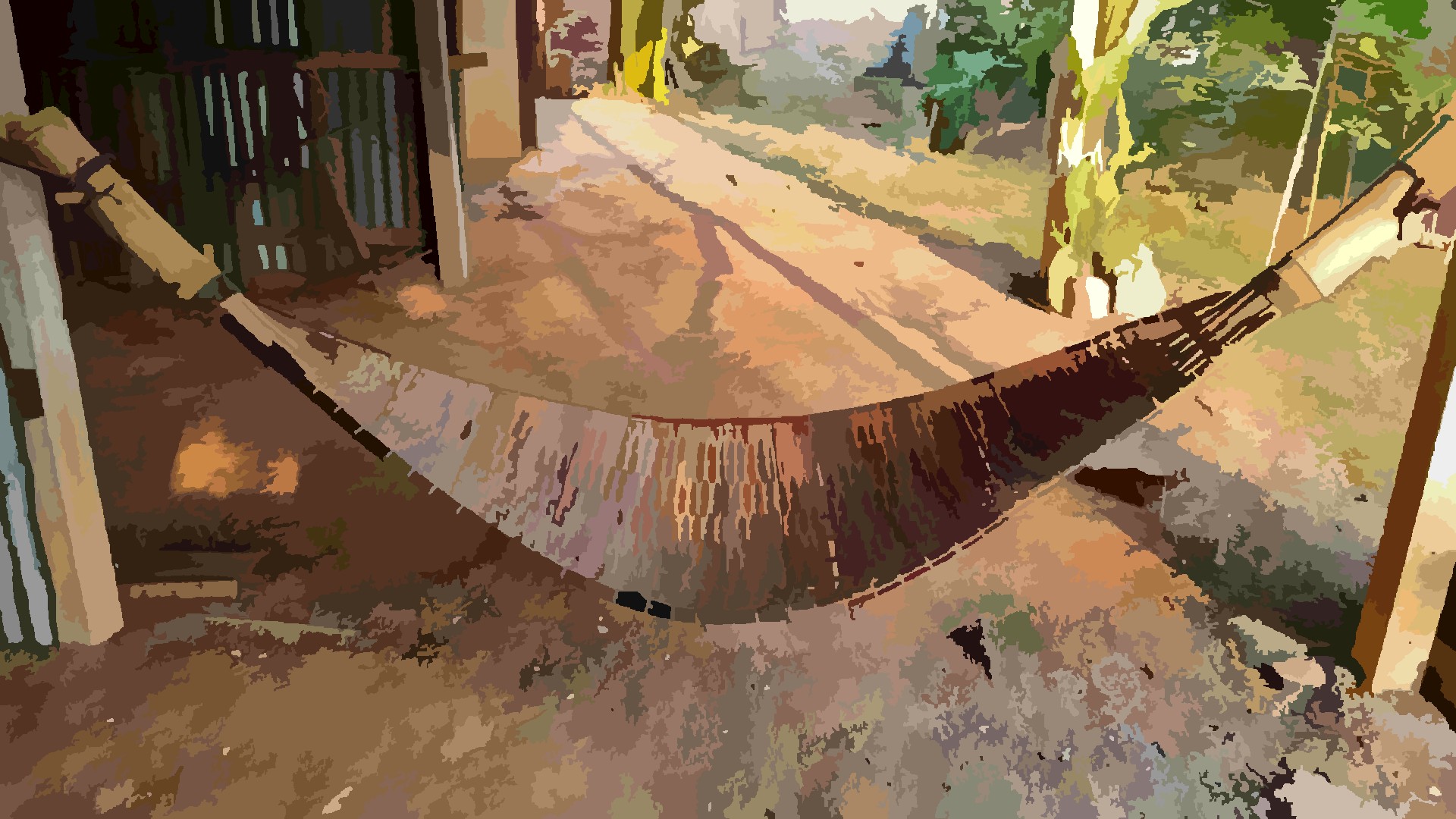 A bamboo hammock 1