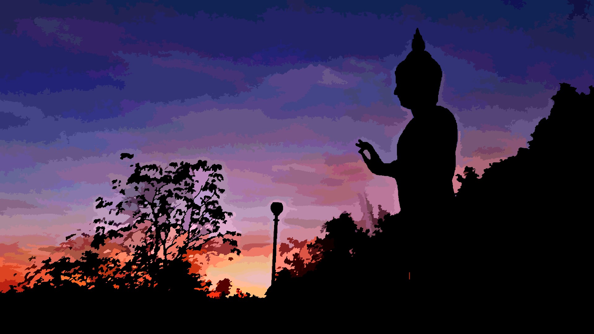 The Buddha at a sunrise 2