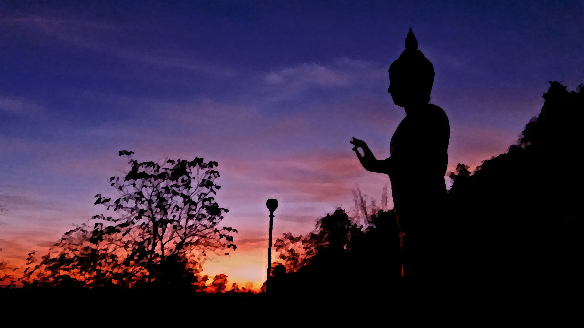 The Buddha at a sunrise 2